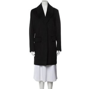 EUC Badgley Mischka (original) Classic Wool Blend collared peacoat w pockets